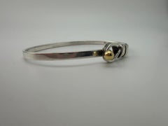 Tiffany & Co. Sterling Silver 18k Yellow Gold Bangle Bracelet