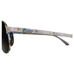 Custom Diamond Cartier Santos-Dumont Sunglasses