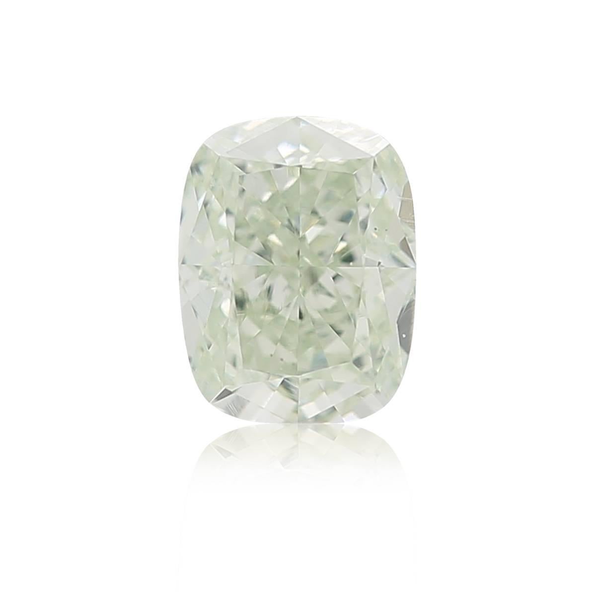Ultra rare, GIA certified, 1.01 carat, fancy light green, VS2 clarity cushion diamond. This exotic loose gem is a heirloom quality treasure.
GIA certificate attached.

