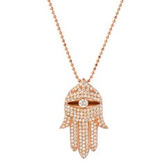 Collier de diamants en or rose 1,65 carat