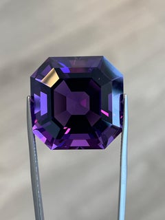 62.93 Carat Brazilian Amethyst Asscher Cut Loose Gemstone Tamir Merkaba Beverly