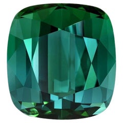 Blue Green Tourmaline Ring Gem 4.65 Carat Unset Cushion Loose Gemstone