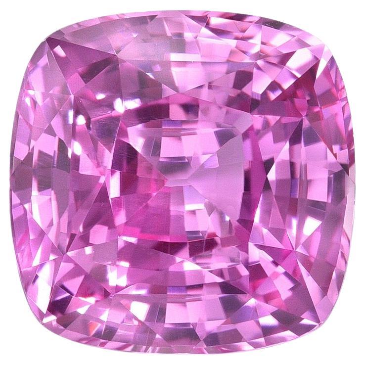 Cushion Cut Pink Sapphire Ring Gem 4.07 Carat Cushion Loose Gemstone