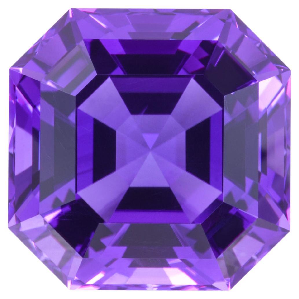 Amethyst Necklace Ring Gem 83.27 Carat Asscher Cut Brazilian Loose Gemstone For Sale