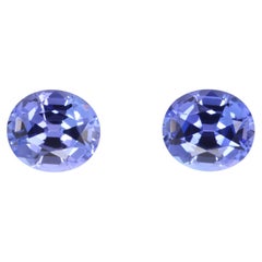 Tanzanite Earrings Gemstone Pair 3.90 Carats Oval Loose Gems