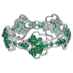 Bracelet d'émeraudes de Colombie 21,18 carats