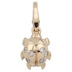 Cartier Diamond 18k Yellow Gold Ladybug Charm Pendant