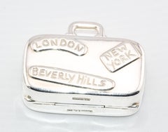 Tiffany & Co. Travelers Suitcase 925 Sterling Silver Pill Box Case