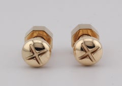 Tiffany & Co 14K Yellow Gold Screw & Bolt Cufflinks
