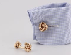 Tiffany & Co. 14k Yellow Gold Rope Knot Cufflinks