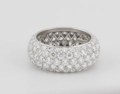 Tiffany & Co. Soleste Etoile 5 Row Diamond Platinum Eternity Band Size 4.75