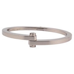 Cartier 18k White Gold Menotte Bangle Bracelet size 15