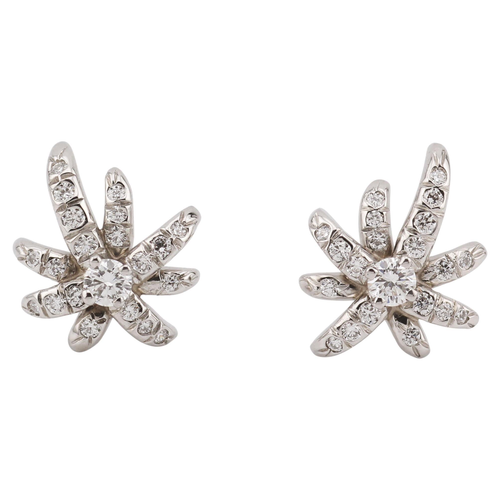 Tiffany & Co. Platin-Feuerwerk-Ohrstecker mit Diamanten