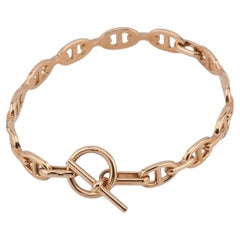 Pulsera Hermès Chaine d'Ancre Enchainée con cierre de palanca, de oro rosa de 18 quilates