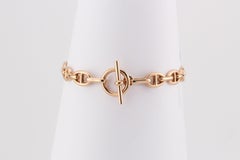 Hermès Chaine d'Ancre Enchainee 18K Rose Gold Toggle Bracelet