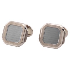 Patek Philippe Olive Green 18k White Gold Cubitus Cufflinks