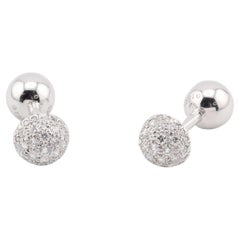 Tiffany & Co. Étoile Diamond Platinum Dumbbell Cufflinks