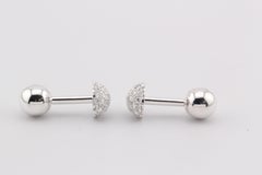 Tiffany & Co. Étoile Diamond Platinum Dumbbell Cufflinks