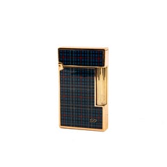 Vintage S.T. Dupont Ligne 2 Regular Lighter Plaid Lacquered 1980s