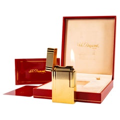 T&T placcato in oro d'epoca Dupont Ligne 1 BR Regular Lighter, anni '90