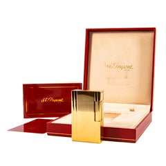 T&T placcato in oro d'epoca Dupont Ligne 1 BR Regular Lighter, anni '90