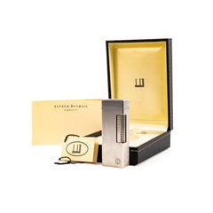 Vintage Silver Plated Dunhill Rollagas Lighter Pipe Flame in Box 1993