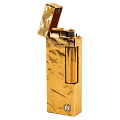 Briquet Dunhill Rollagas vintage plaqué or, années 1980