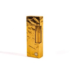 Briquet Dunhill Rollagas vintage plaqué or, années 1980