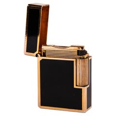 Vintage S.T. Dupont Ligne 1 BR, petit briquet noir laqué, années 1970