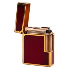 Vintage S.T. Dupont, série 1 BR, petit modèle, rouge clair laqué, années 1970