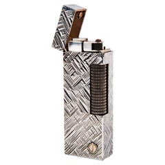 Accendino Dunhill Rollagas vintage placcato argento, modello Florentine, 1994