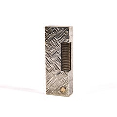 Accendino Dunhill Rollagas vintage placcato argento, modello Florentine, 1994