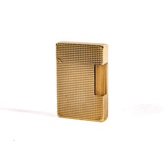 Vintage Gold Plated S.T. Dupont Ligne 2 Small Lighter 1980s