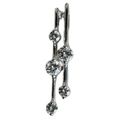 Art Deco 0.20ct Natural Diamond Pendant in 18k Gold, Singapore Made