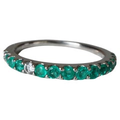 Art Deco Platinum Colombian Emerald Ring, 0.35ct, Women's Size 6.5 Art Deco Platinum Colombian Emerald Ring, 0.35ct, Women's Size 6.5
