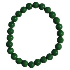 Maw Sit-Sit Beaded Bracelet, 7.5mm Round Natural Stones, Burma Origin