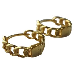 22k Solid Gold Hoop Earrings - 916 Pure Gold (Size 10 mm)