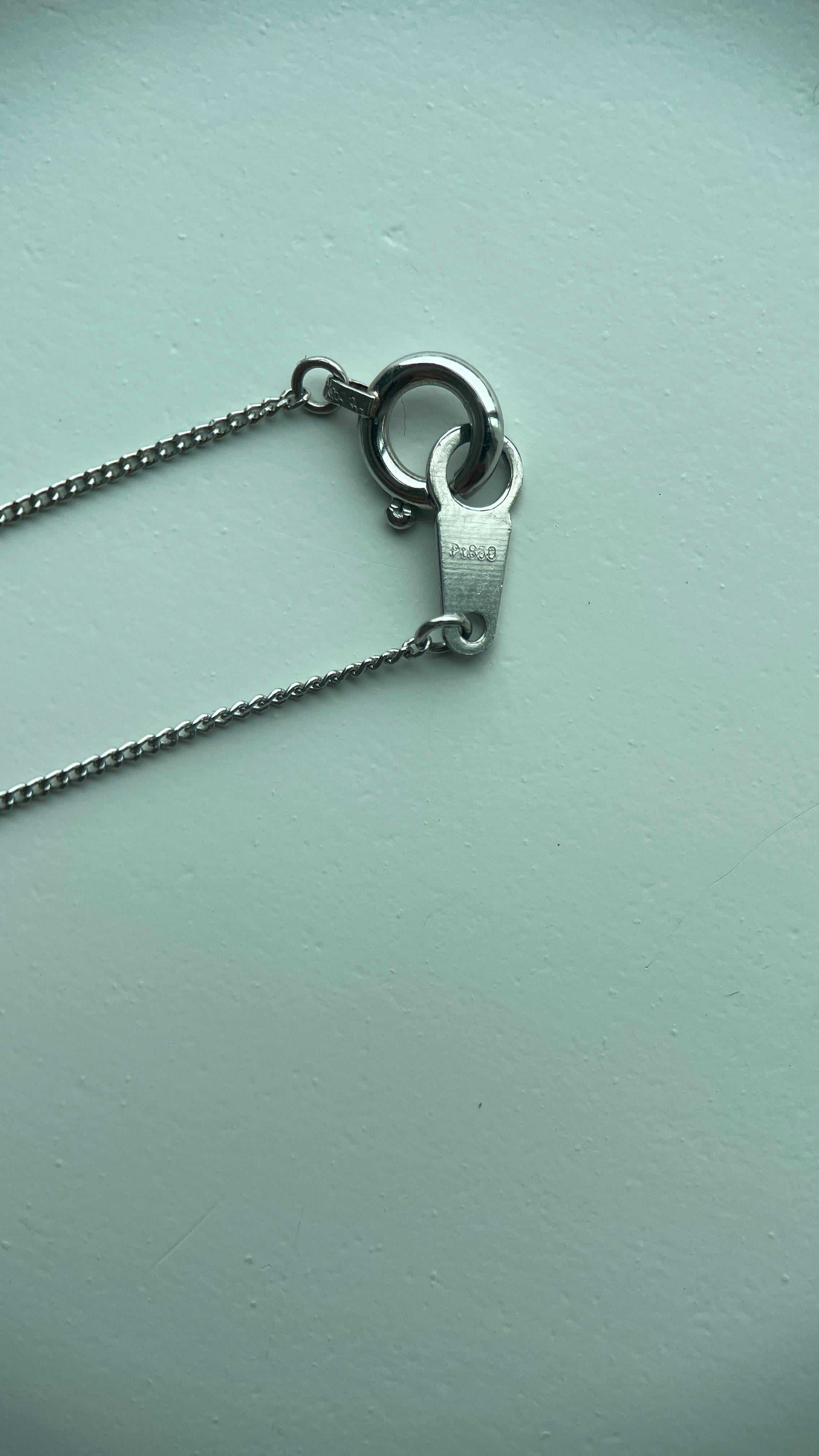 Collar de cadena de platino de 16,15