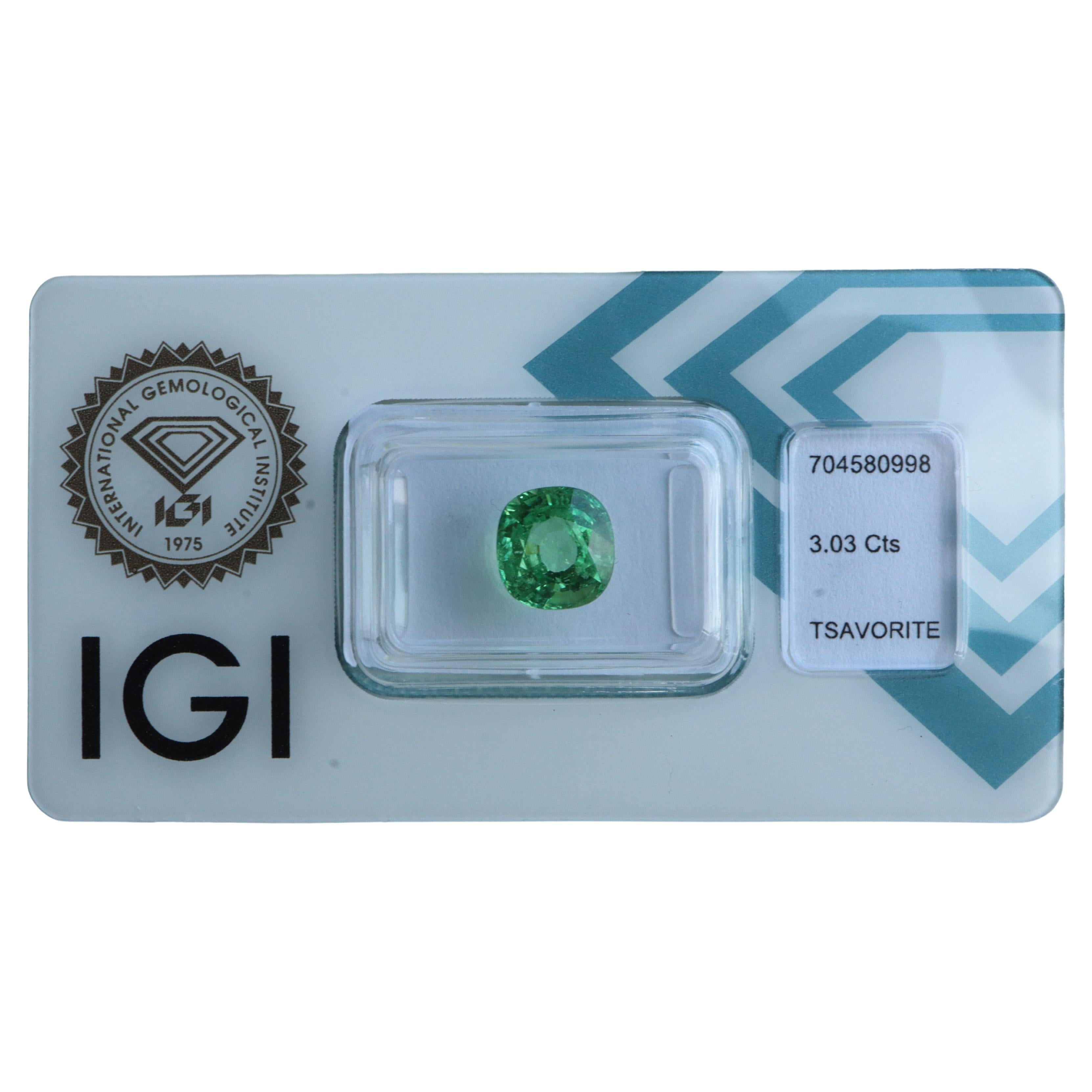 Zertifizierter 3.03Ct Tsavorit Granat
