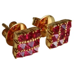 Jedi Angel Cut Spinel Stud Earrings in 18k Yellow Gold, VVS, 2.5Ct