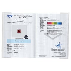 Colgante de espinela roja de Birmania sin calor de 4,37 qt con diamantes naturales en oro de 18 quilates