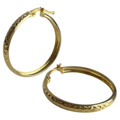 Orecchini a cerchio in oro 22k - Oro puro 916 (dimensioni 25 mm) Orecchini a cerchio in oro 916 / oro puro (2,84 g)