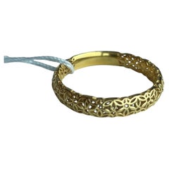 22k 916 Italian Floral Lace Openwork Band Ring-2.17g (Ring Size US7.5/HK17)