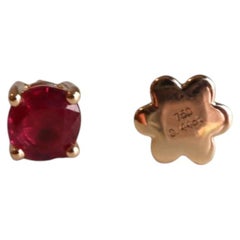 Single Minimalist Flat Back Gemstone Stud – Sold Individually