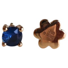 Single Minimalist Flat Back Burmese Unheated Sapphire Stud – Sold Individually