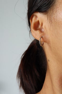 Pendientes de aro «Platinum 900 Classic» - Aros minimalistas para el día a día