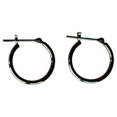 Pendientes de aro «Platinum 900 Classic» - Aros minimalistas para el día a día
