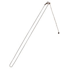 Collar con cadena de oro de 18 quilates y cable flexible de 17,5", con deslizador ajustable (cualquier longitud)