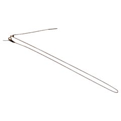 Collar con cadena de oro de 18k y cable flexible de 18" con deslizador ajustable (cualquier longitud)