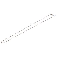 Collar de cadena fina de 15,7" en oro de 18k (fabricado en Japón) – Longitud ajustable: 37–40 cm